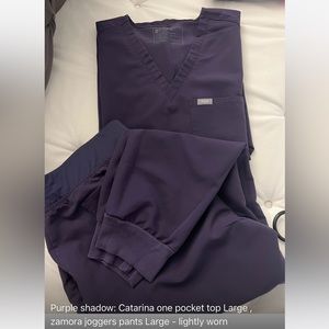 Purple shadow catarina one pocket top and zamora joggers size large